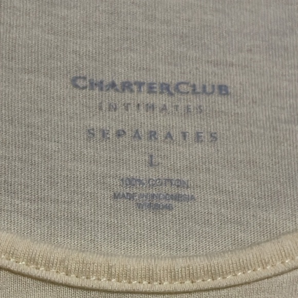 Charter Club Women’s pajama set, Yellow Top, Mint Floral Print Bottom size M/L - Picture 4 of 16